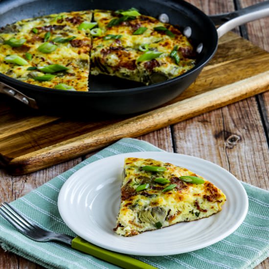 Artichoke Frittata with Bacon