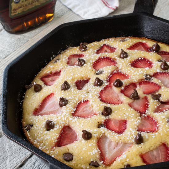 Oven-Baked Strawberry Pancake