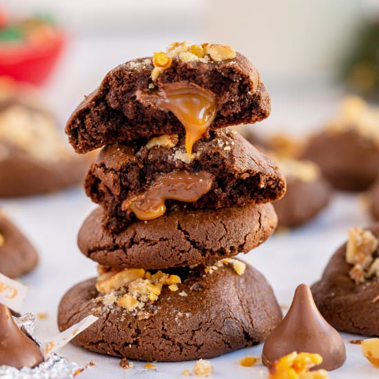 Caramel Filled Chocolate Cookies