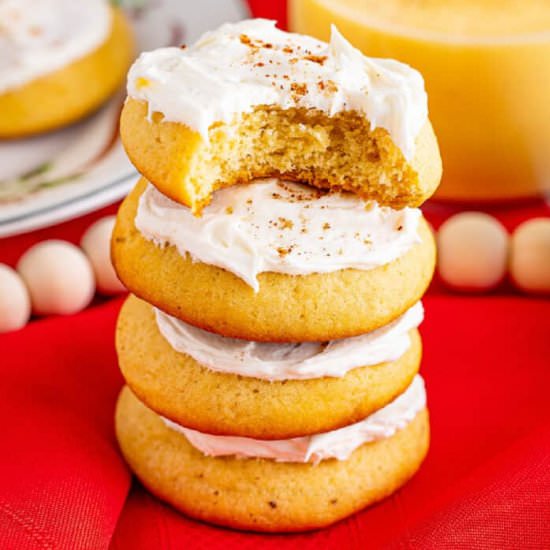 Frosted Eggnog Sugar Cookies