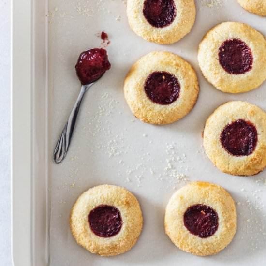 Soft Thumbprint Cookies with Jam