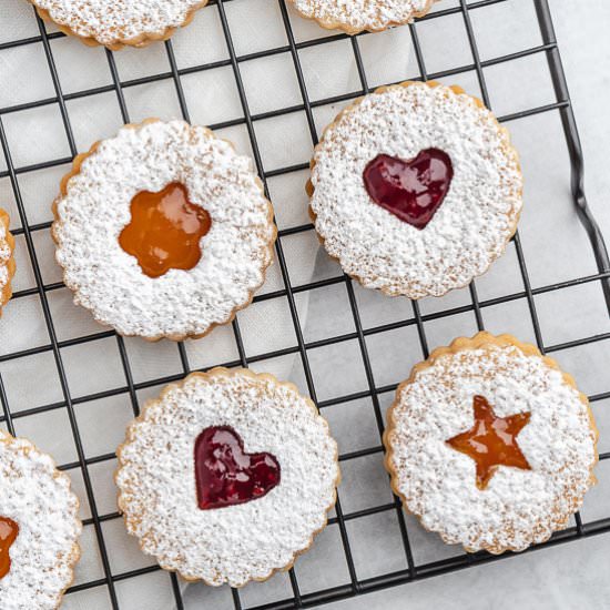 vegan linzer cookies