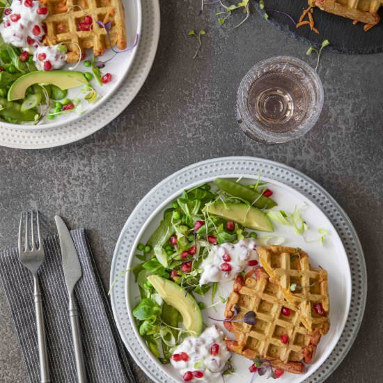 Carrot – turmeric waffles