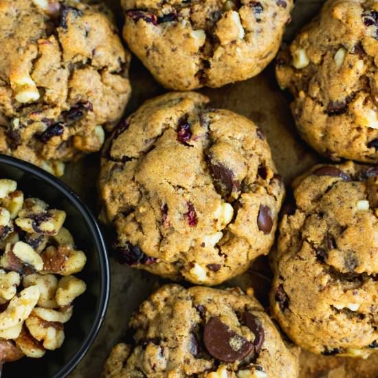Chocolate Cranberry Walnut Cookies