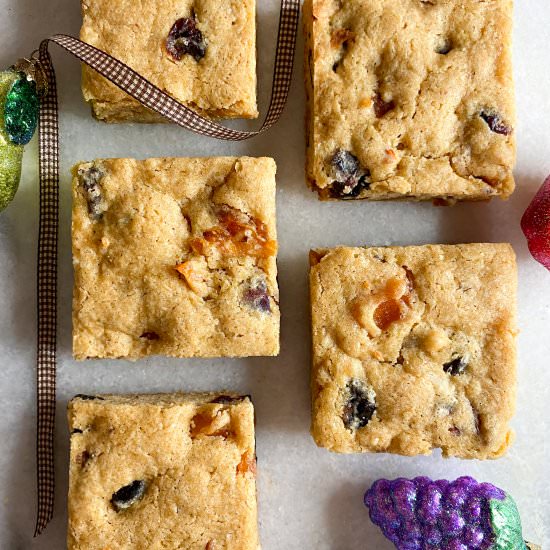 Fruitcake Blondies