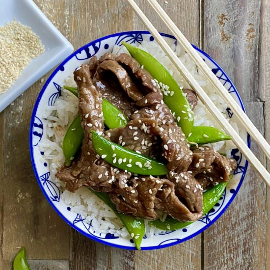 Beef and Sugar Snap Pea Stir Fry