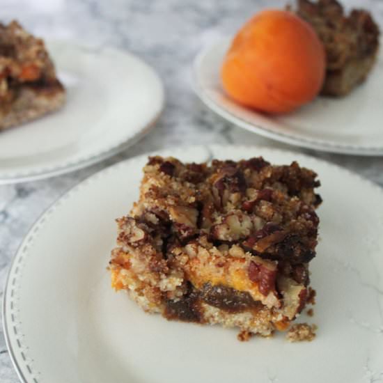 Apricot Pecan Crumb Bars