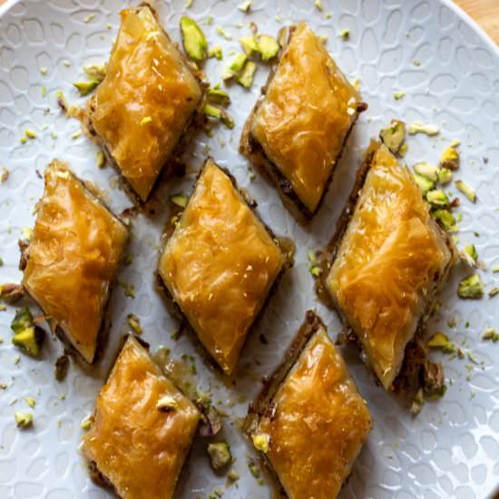 Turkish Baklava with Pistachio