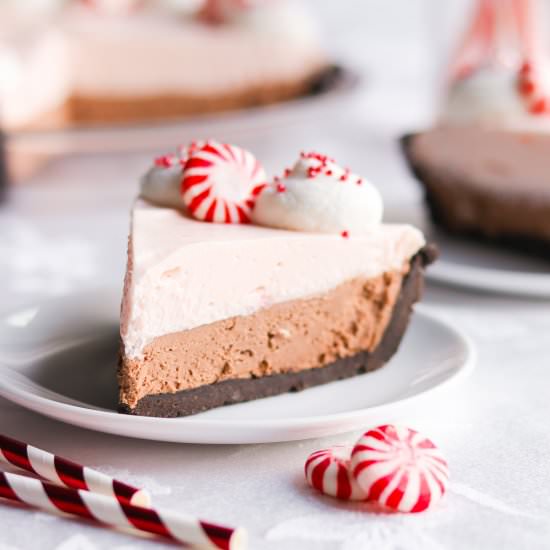 Chocolate Peppermint Cream Pie