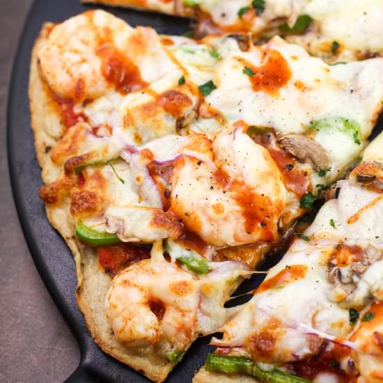 Cajun Pizza with Shrimp and Sausage