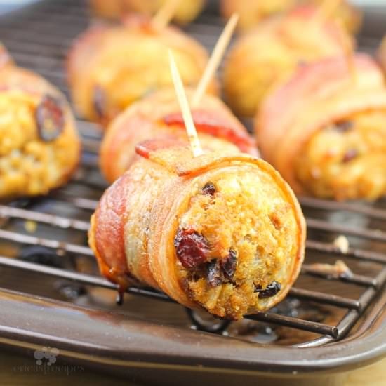 Bacon Wrapped Stuffing Balls