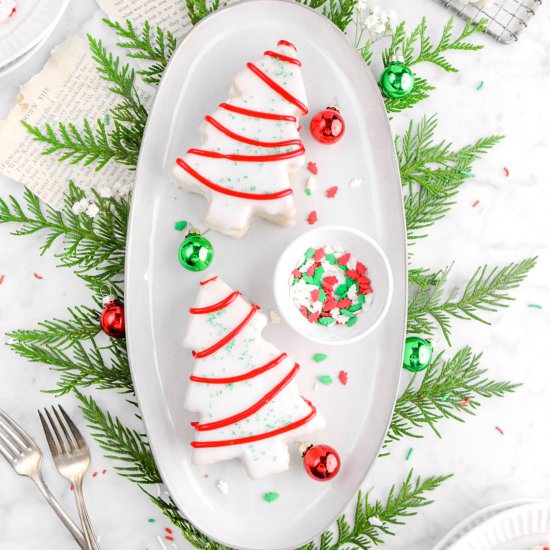 Vanilla Christmas Tree Cakes