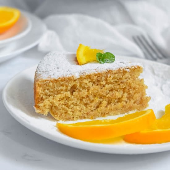 Low fat spiced orange cake