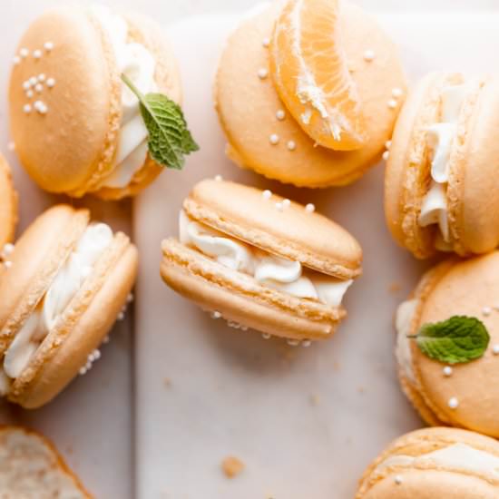 Mandarin Orange Macarons