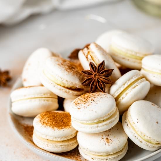 Eggnog Macarons