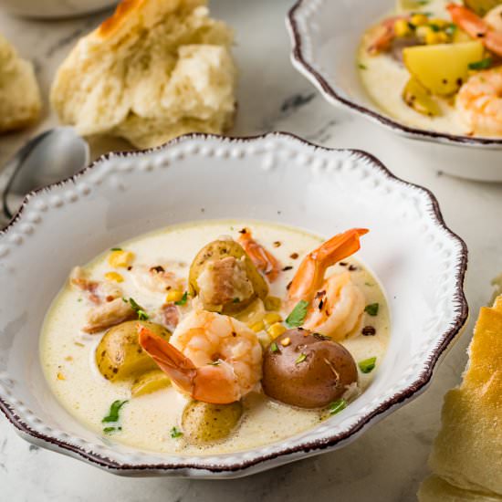Shrimp Bacon Potato Chowder