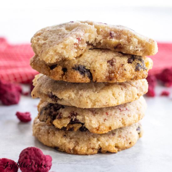 Raspberry & White Chocolate Cookies