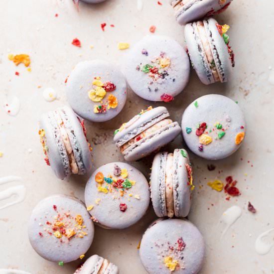 Fruity Pebble Macarons