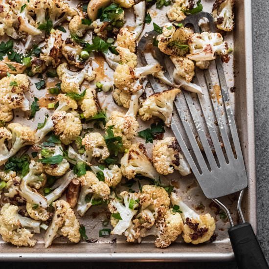 Roasted Miso Cauliflower