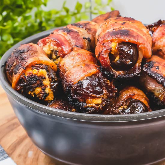Bacon Wrapped Stuffed Dates
