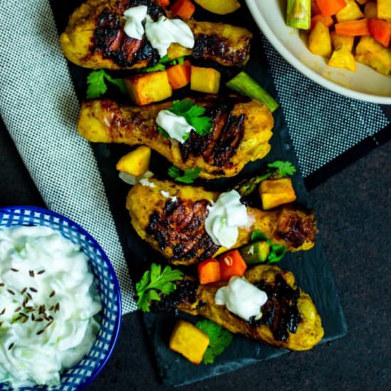 Grilled Chicken Tikka Drumsticks