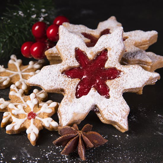 Christmas Snowflake Cookies