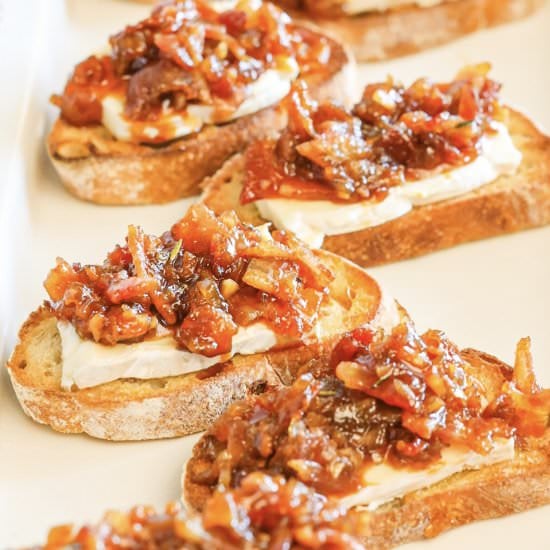 Bourbon Bacon Jam Crostini
