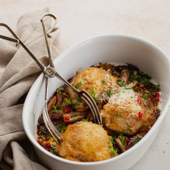 Tahini-Rubbed Chicken With Dates