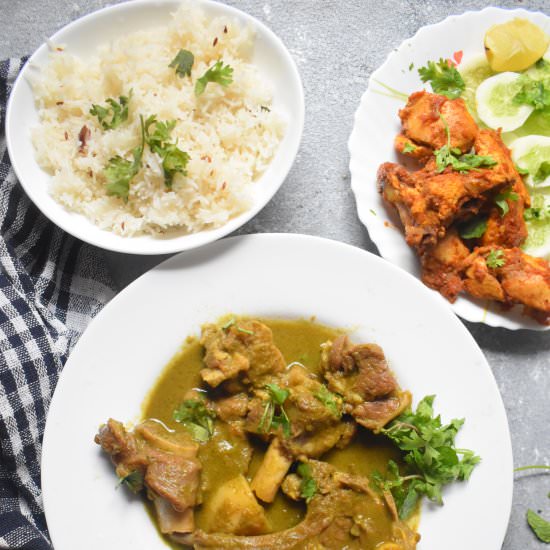 Green Mutton Curry