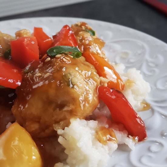 Chicken Teriyaki Pineapple Meatball