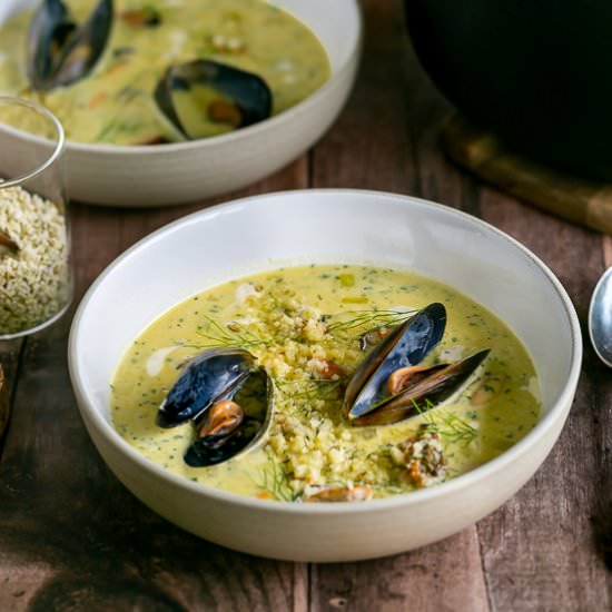 Mussel and Saffron Soup