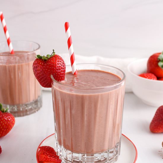 Strawberry and chocolate smoothie