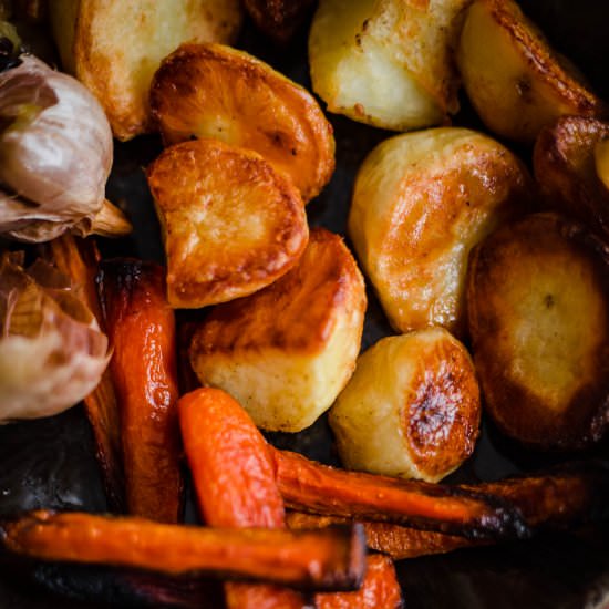 Roasted Potatoes and Carrots