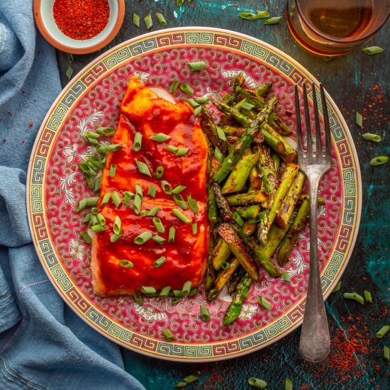 Gochujang Salmon with Asparagus
