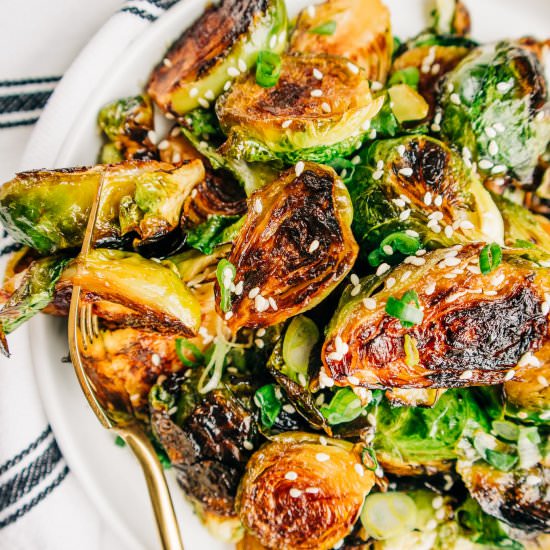 Maple Soy Brussels Sprouts