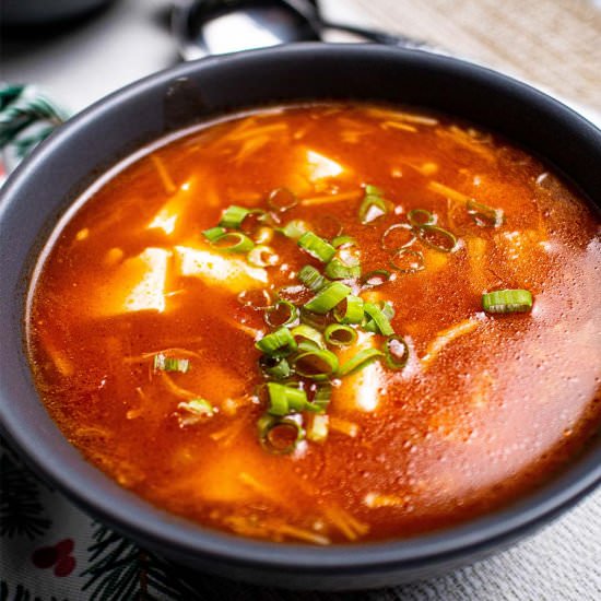 Tomato, Enoki Mushroom and Tofu Soup