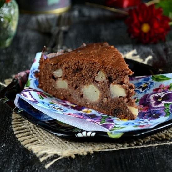 Chocolate pear cake