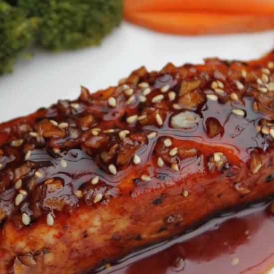 One Pan Honey Glazed Salmon