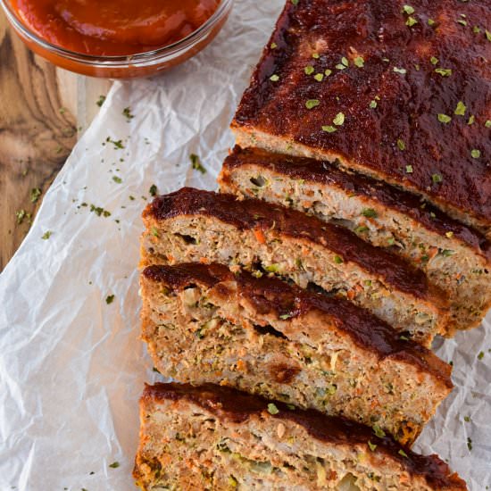 Turkey Meatloaf with Zucchini