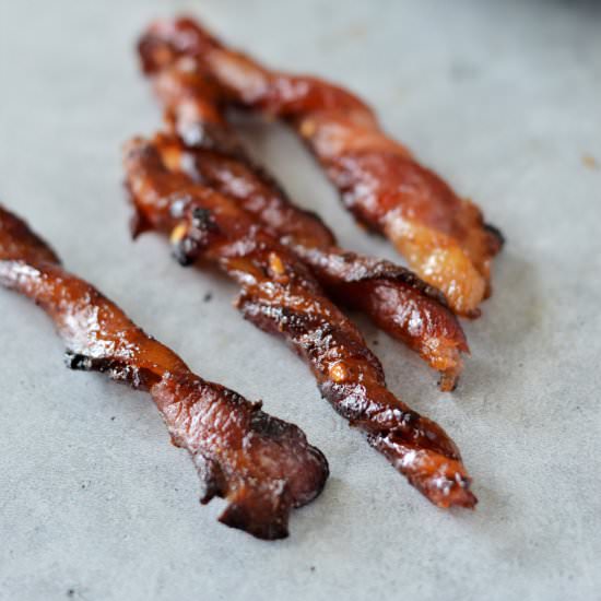 LOW-CARB CANDIED BACON TWISTS