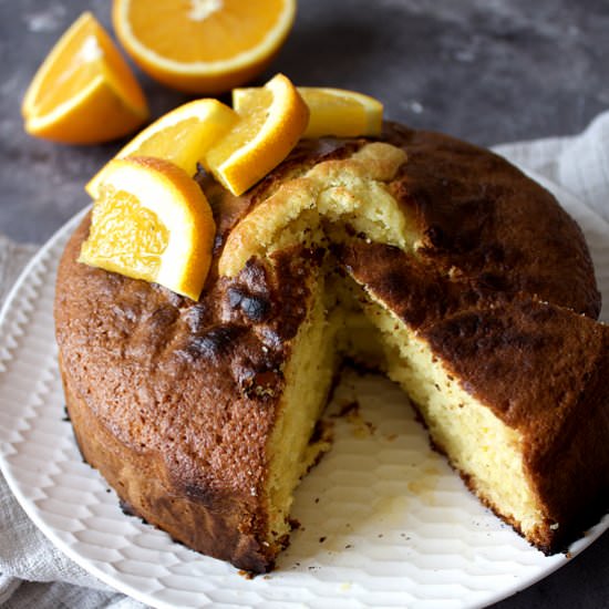Fluffy cream cheese orange cake
