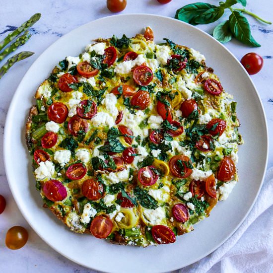 Asparagus, Tomato, & Cheese Frittata