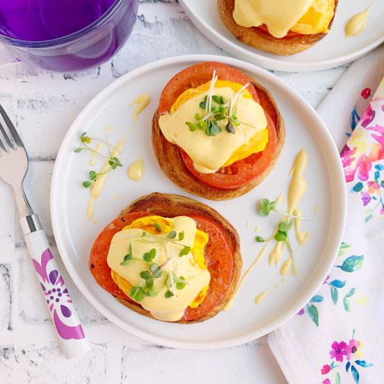 Rainbow Eggs Benedict