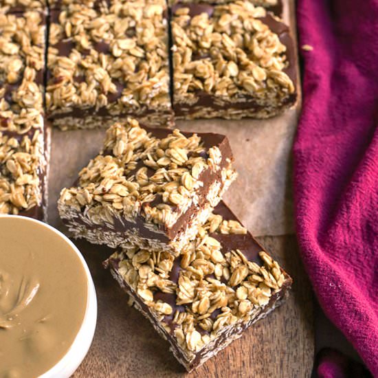 GF Oatmeal Chocolate Fudge Bars