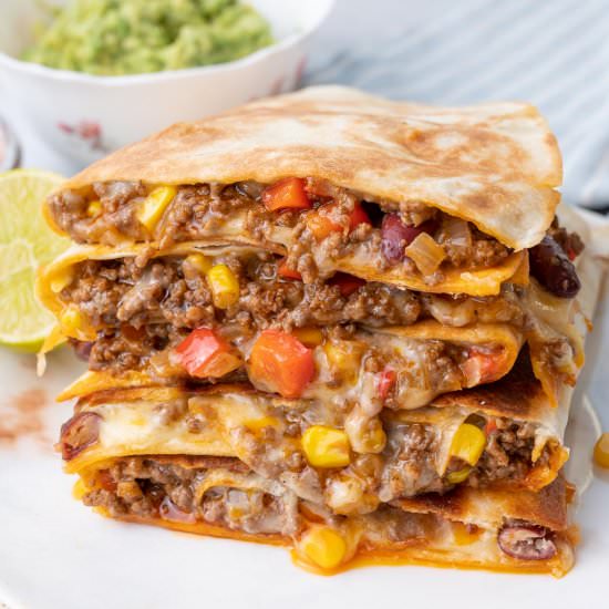 ground beef quesadilla