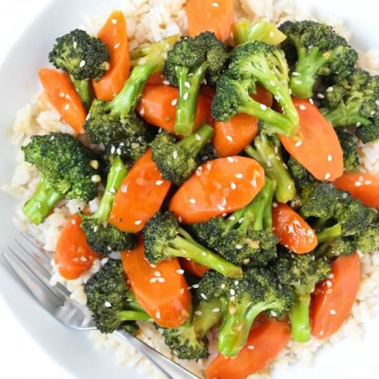 Teriyaki Broccoli and Carrots