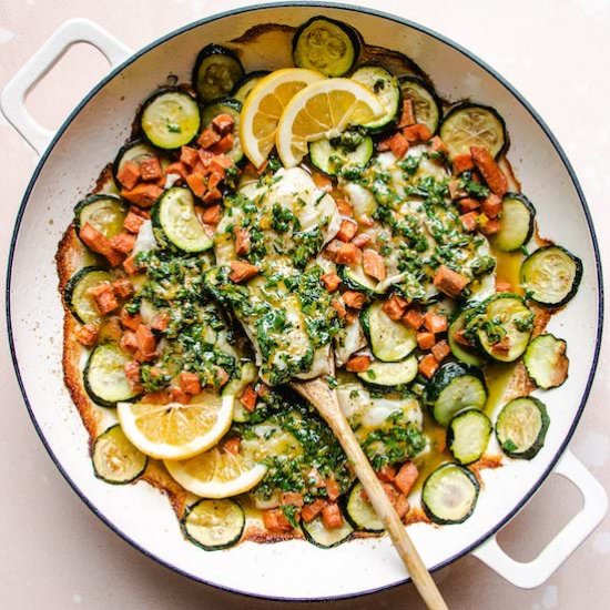 Baked Cod Lemon Herb Butter