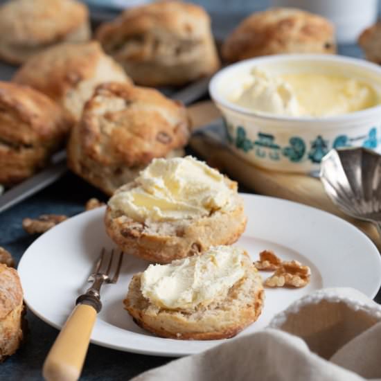 Easy Date and Walnut Scones