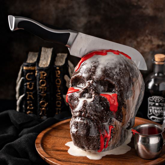 Halloween Skull Cake