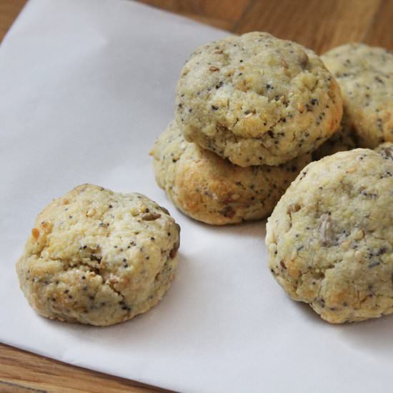 Poppy seed and sesame butter cookie